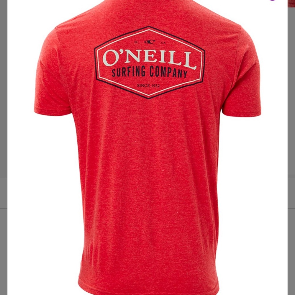 O’Neill red graphic t-shirt. SZ. M. NWT